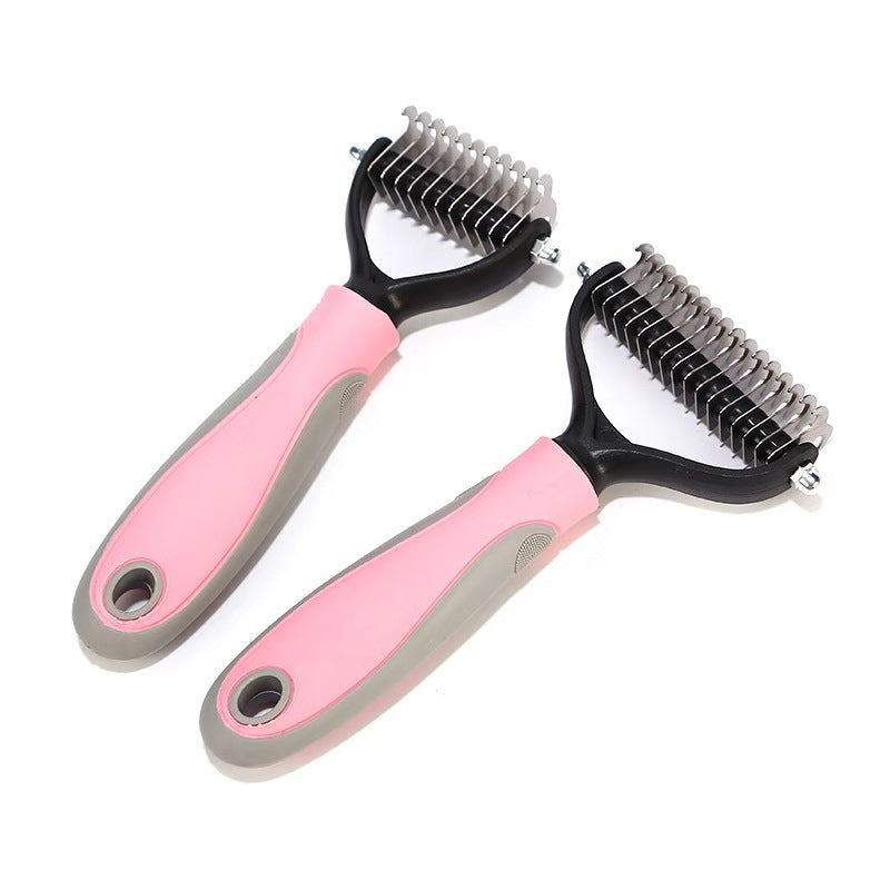 Transform Your Pet Grooming Routine with Our Stainless Steel Double-sided Pet Brush